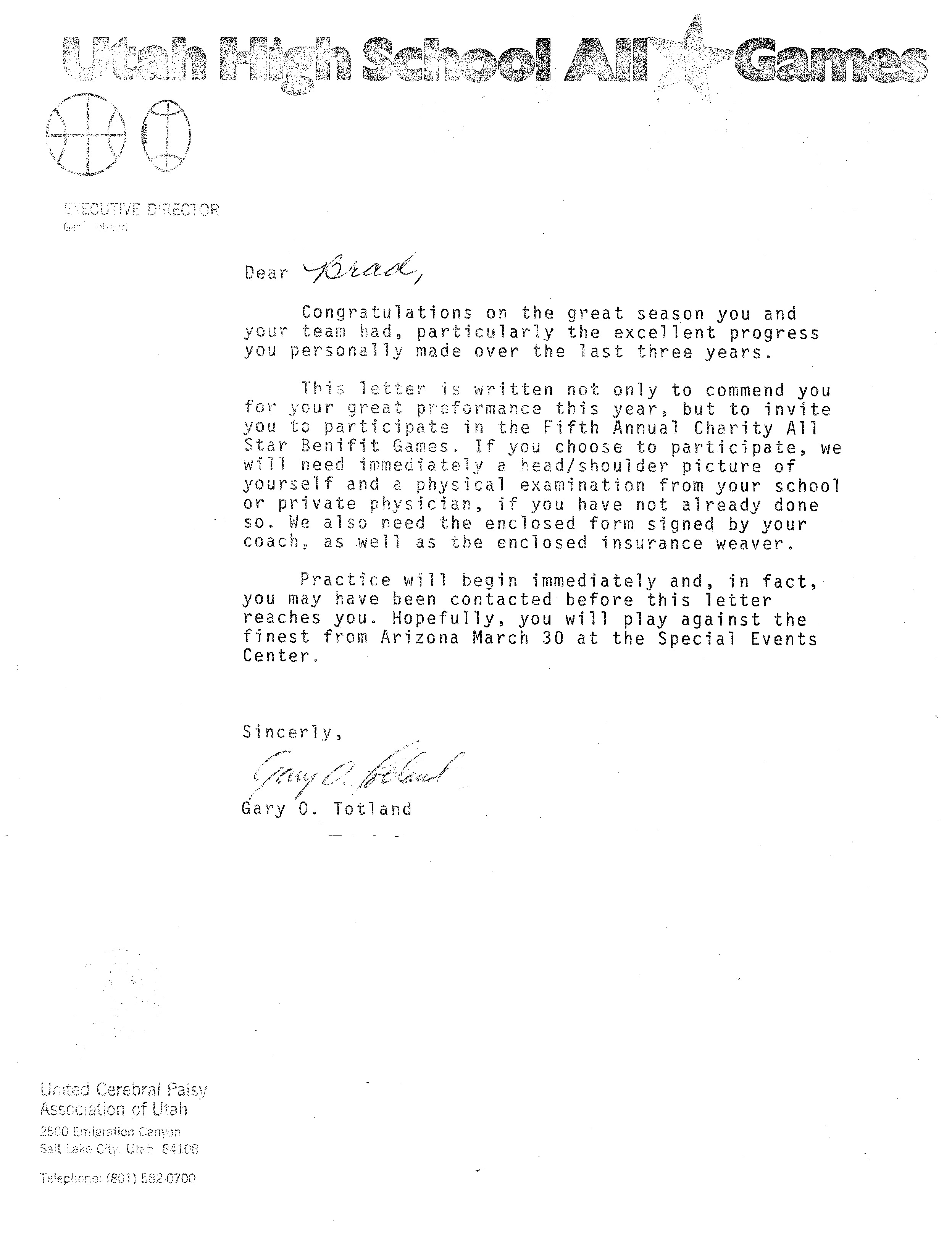 All-Star Game Invitation