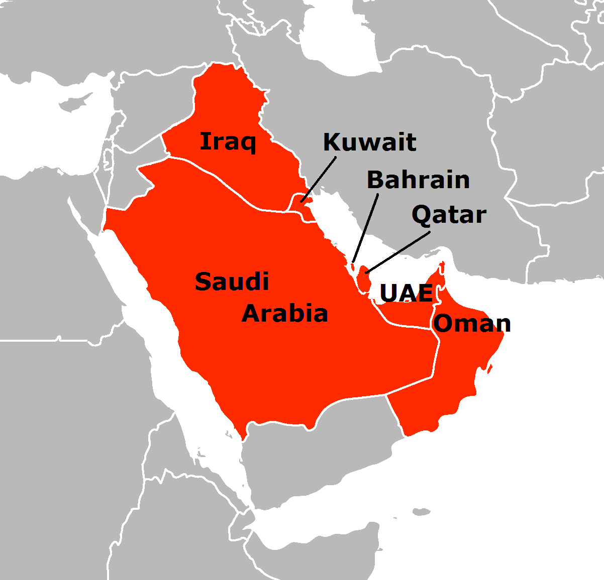 Map of the Arabian Peninsula